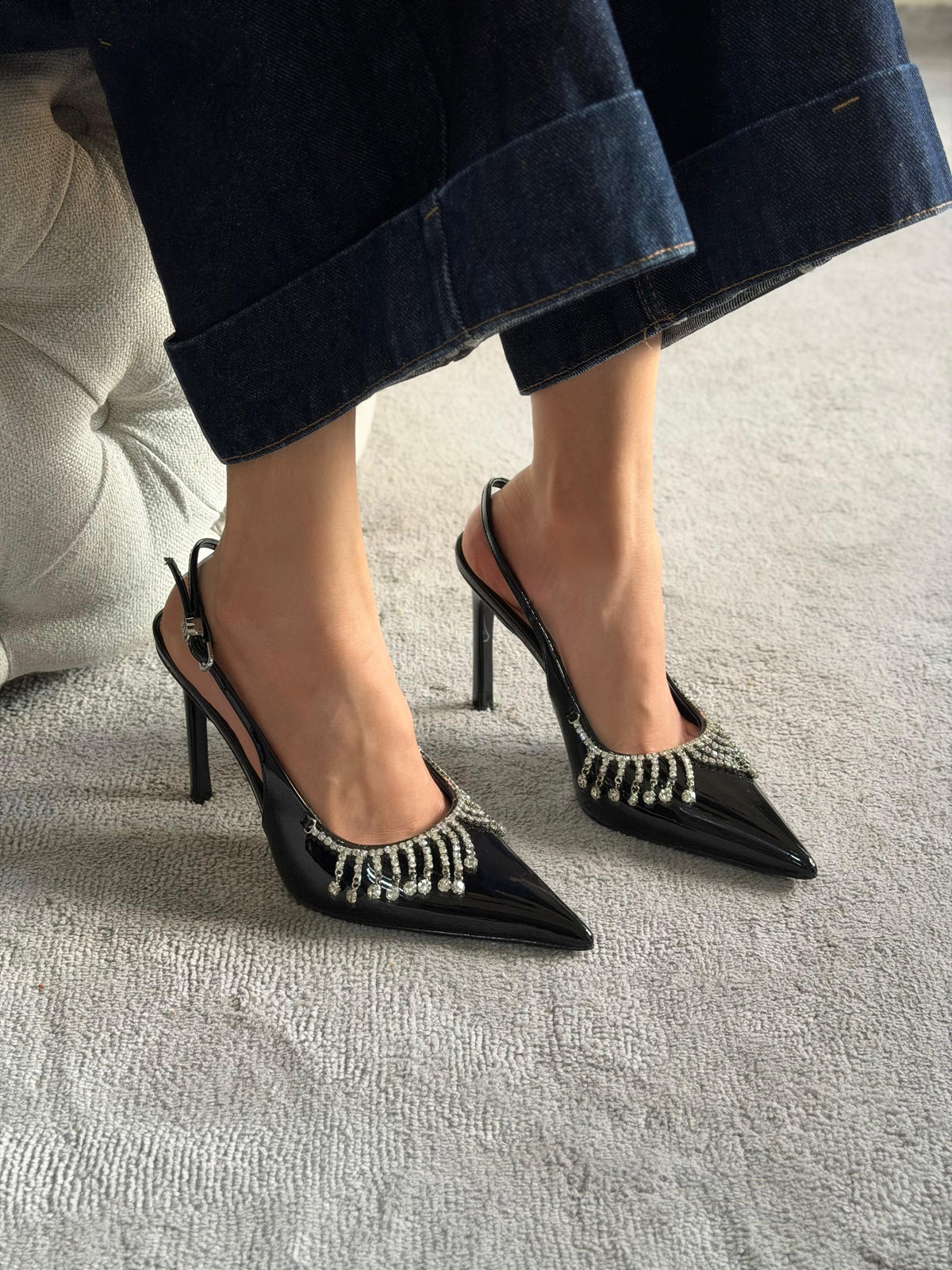 Gucci Crystal chain pumps - 4