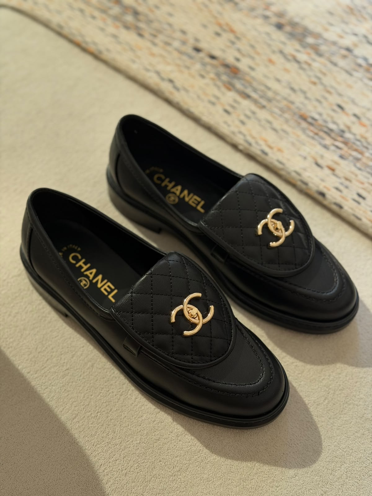 Chanel Pre-Loved Interlocking CC loafers