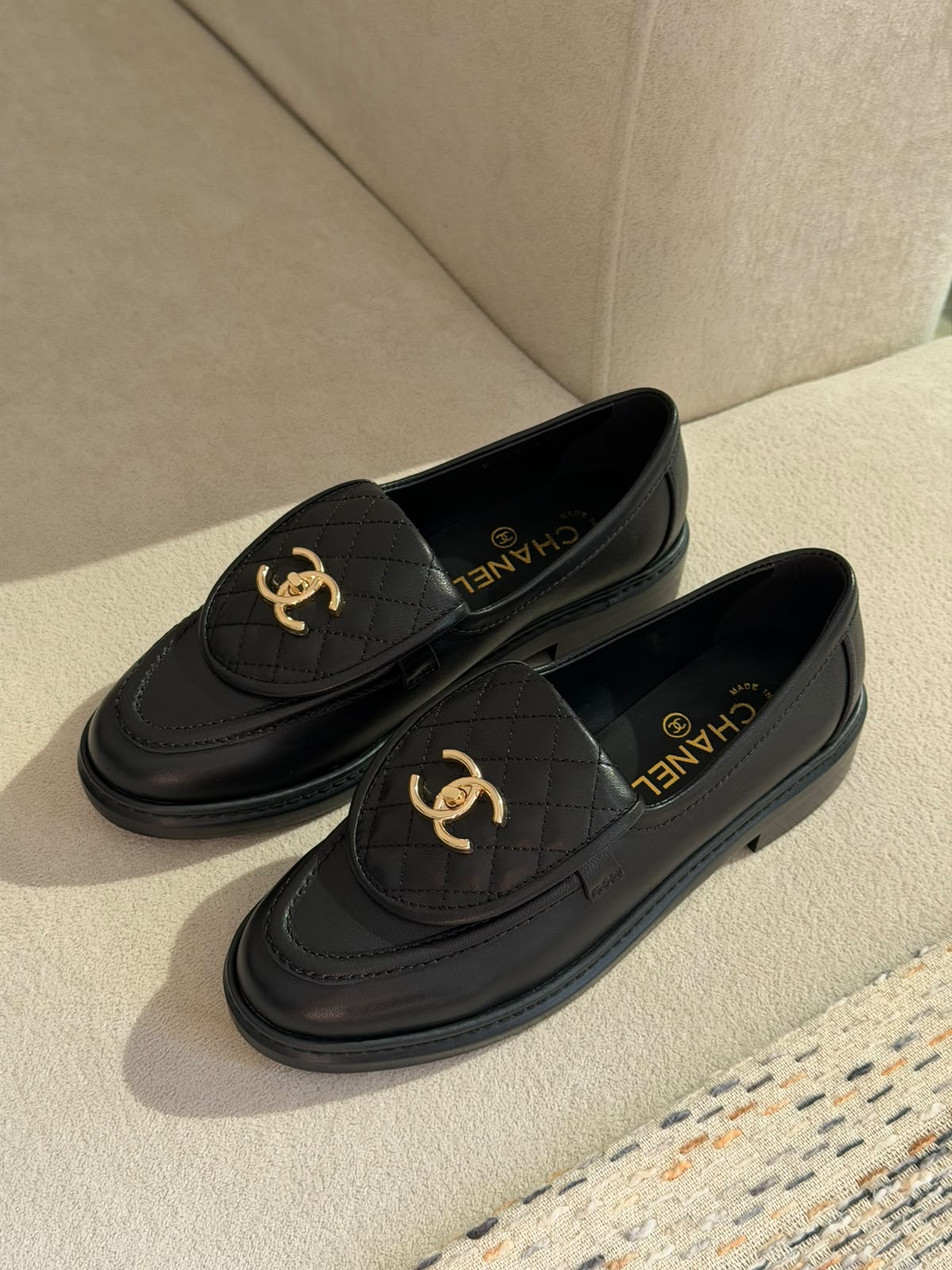 Chanel Pre-Loved Interlocking CC loafers