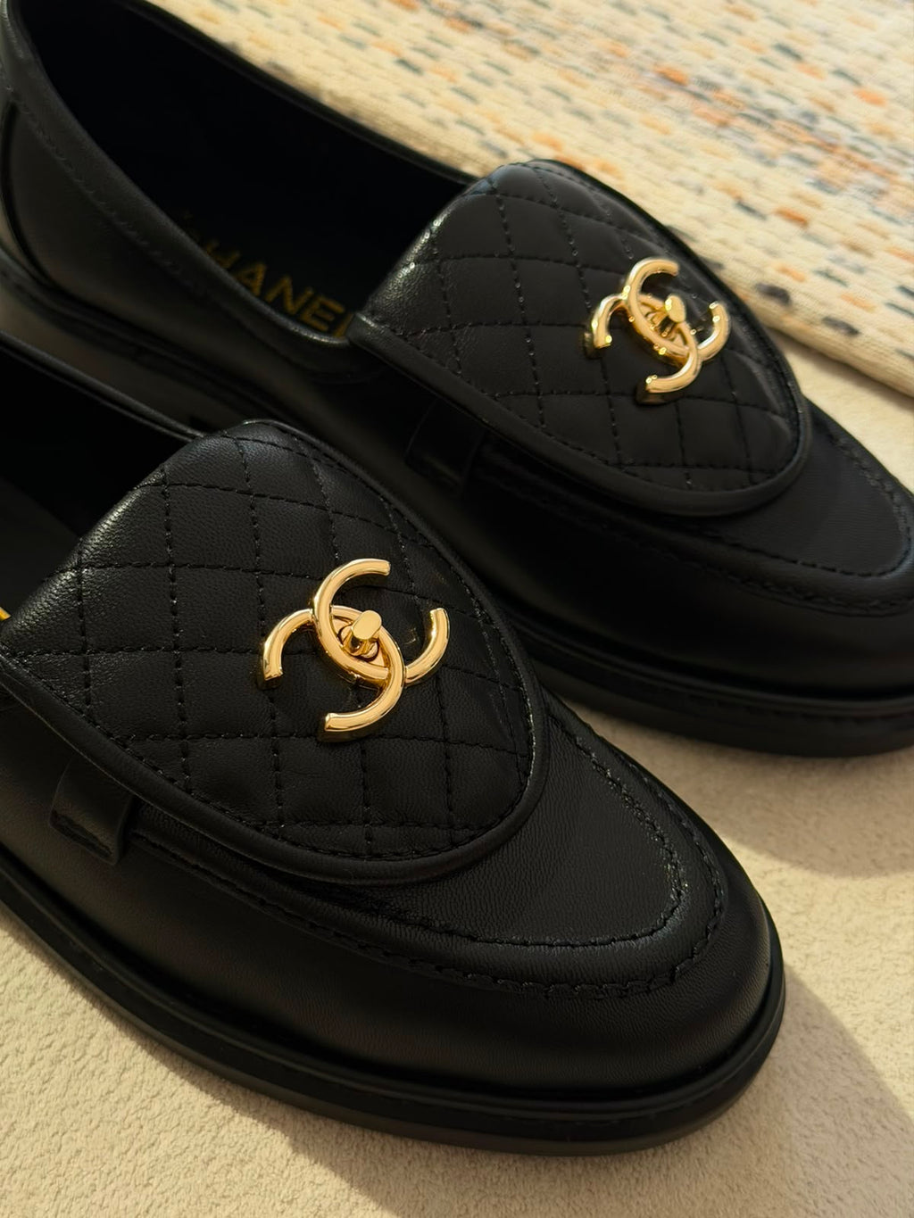 Chanel Pre-Loved Interlocking CC loafers