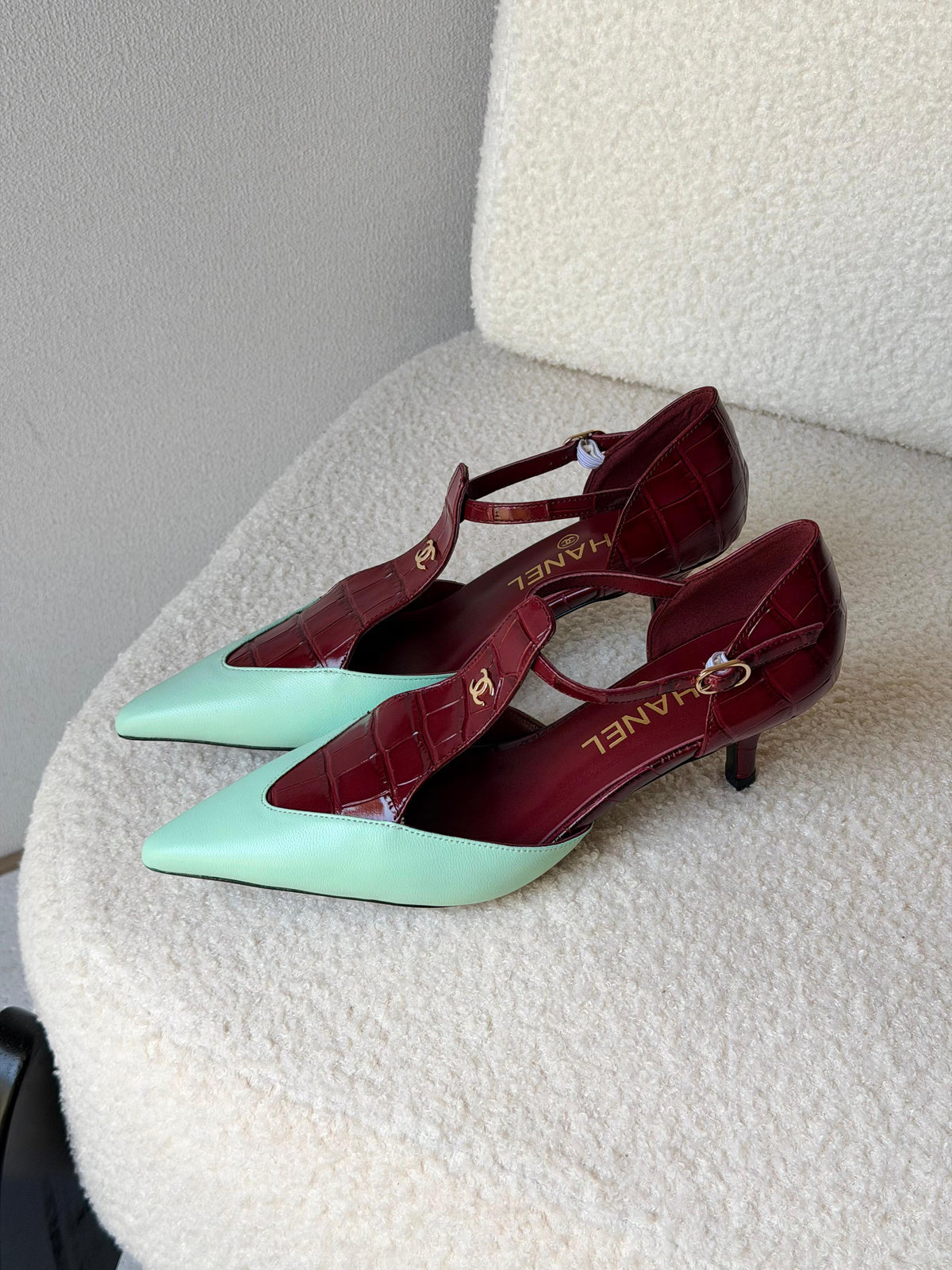 CHANEL Slingbacks - Lambskin & patent calfskin - 2