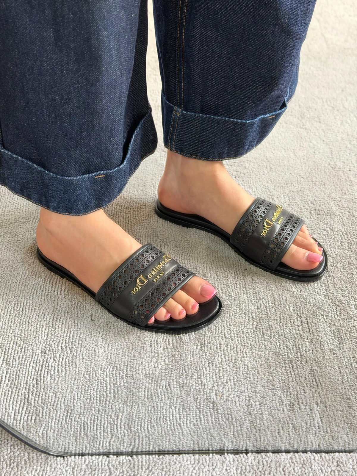 Christian Dior D-Lane Slide In Calfskin Slide - 4