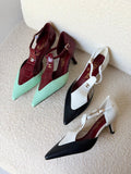 CHANEL Slingbacks - Lambskin & patent calfskin