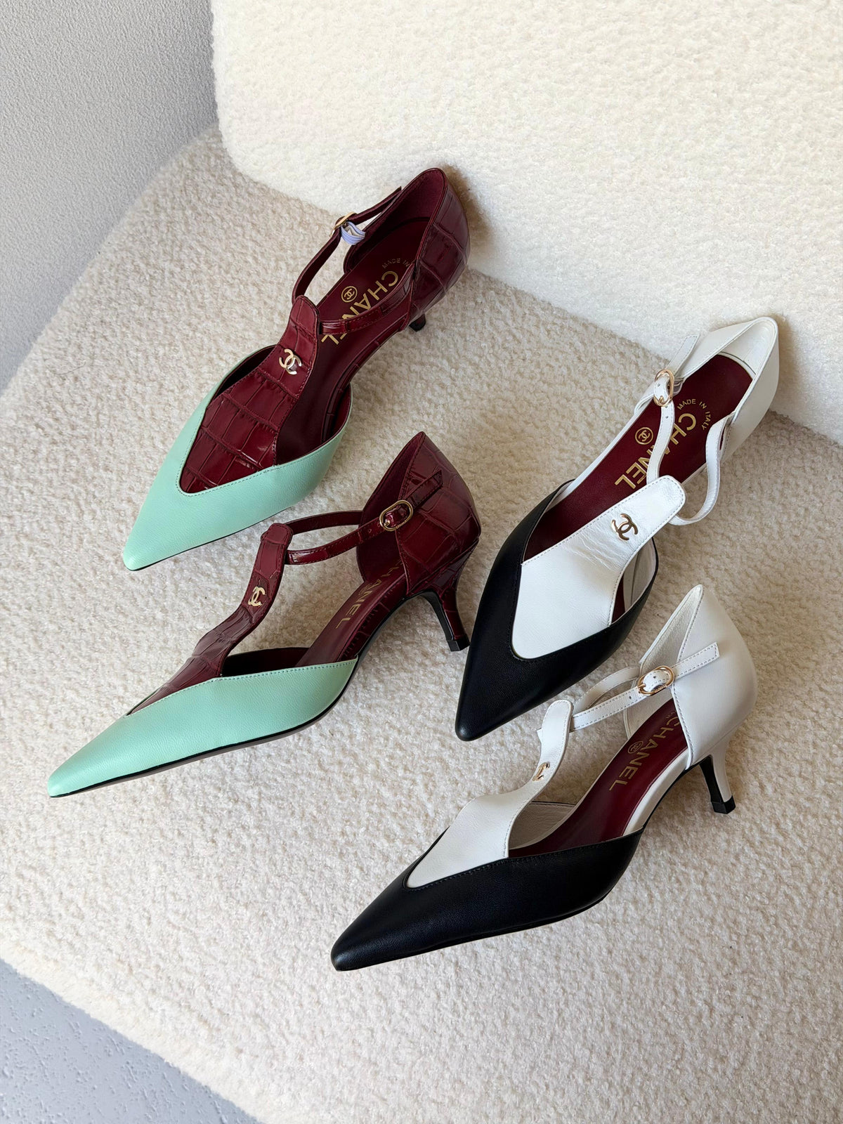 CHANEL Slingbacks - Lambskin & patent calfskin - 9