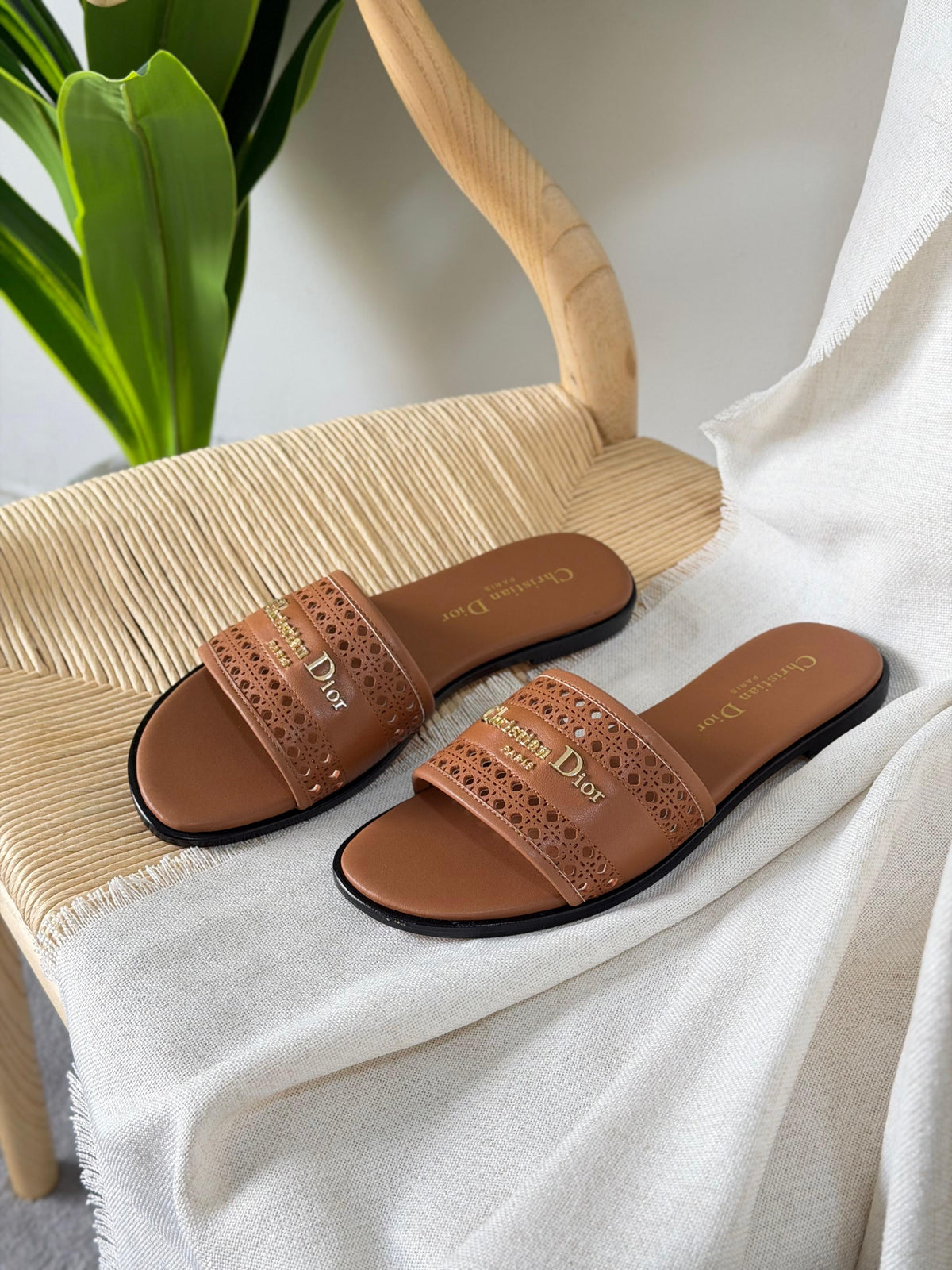 Christian Dior D-Lane Slide In Calfskin Slide - 5