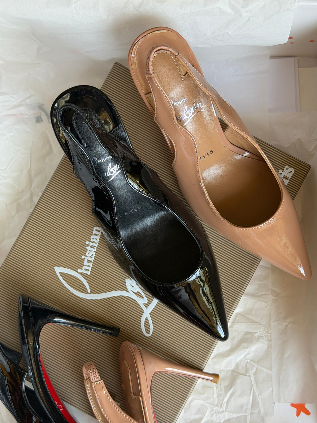 Christian Louboutin Neutral Hot Chick 70 Pumps - 10