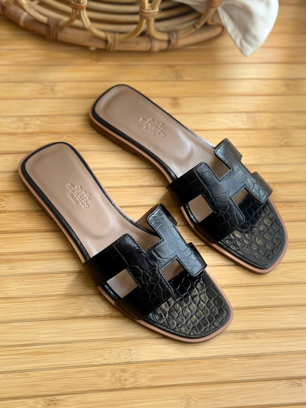 Hermes Blanc Crocodile Oran - 4
