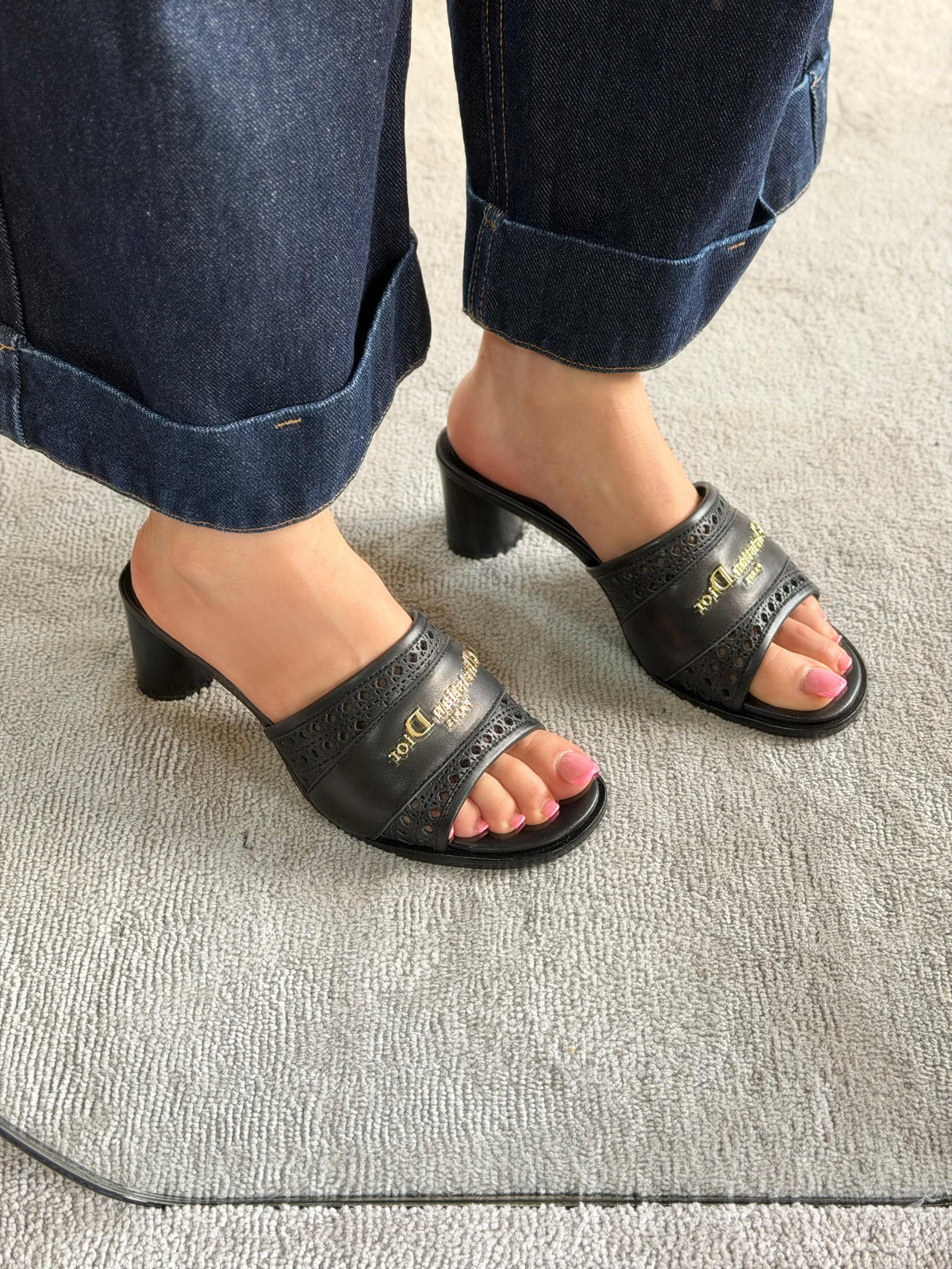 Dior Pre-Loved Dway embroidered sandals - 5