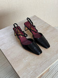 Slingbacks - Crocodile embossed calfskin