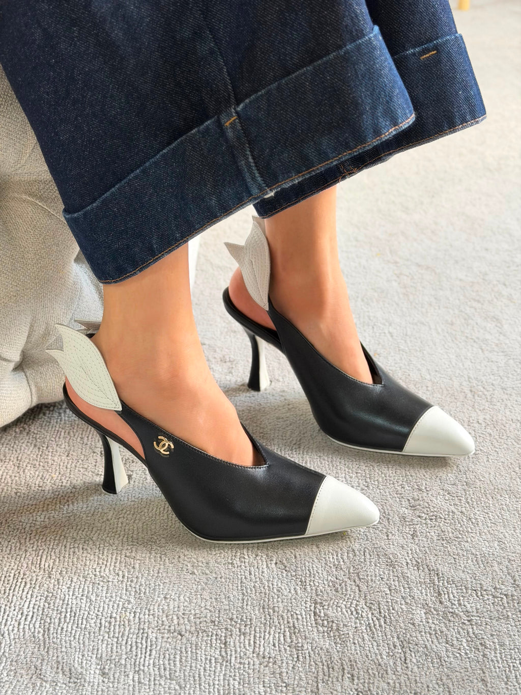 Chanel Slingbacks Lambskin 95mm Heel - 4