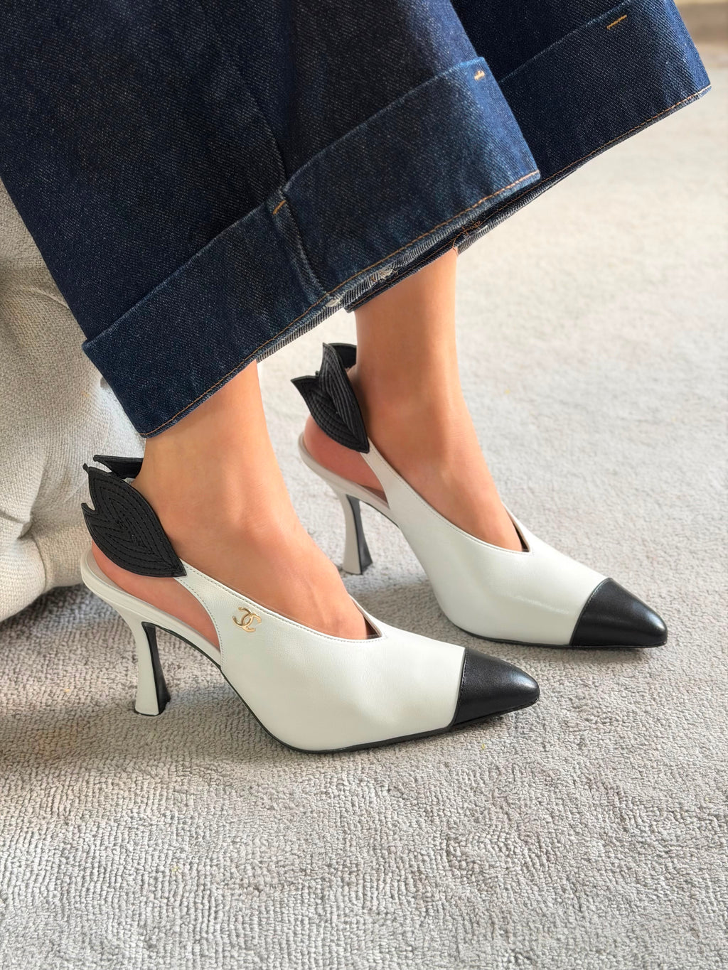 Chanel Slingbacks Lambskin 95mm Heel - 9