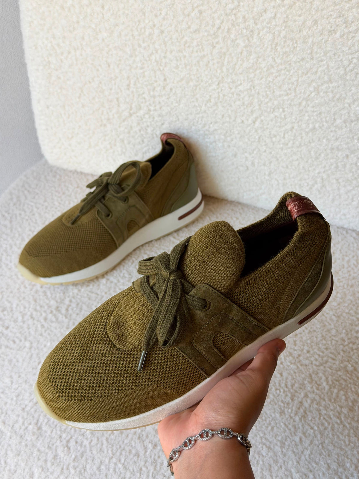 Loro Piana Grey 360 LP Lady Flexy Walk Sneakers
