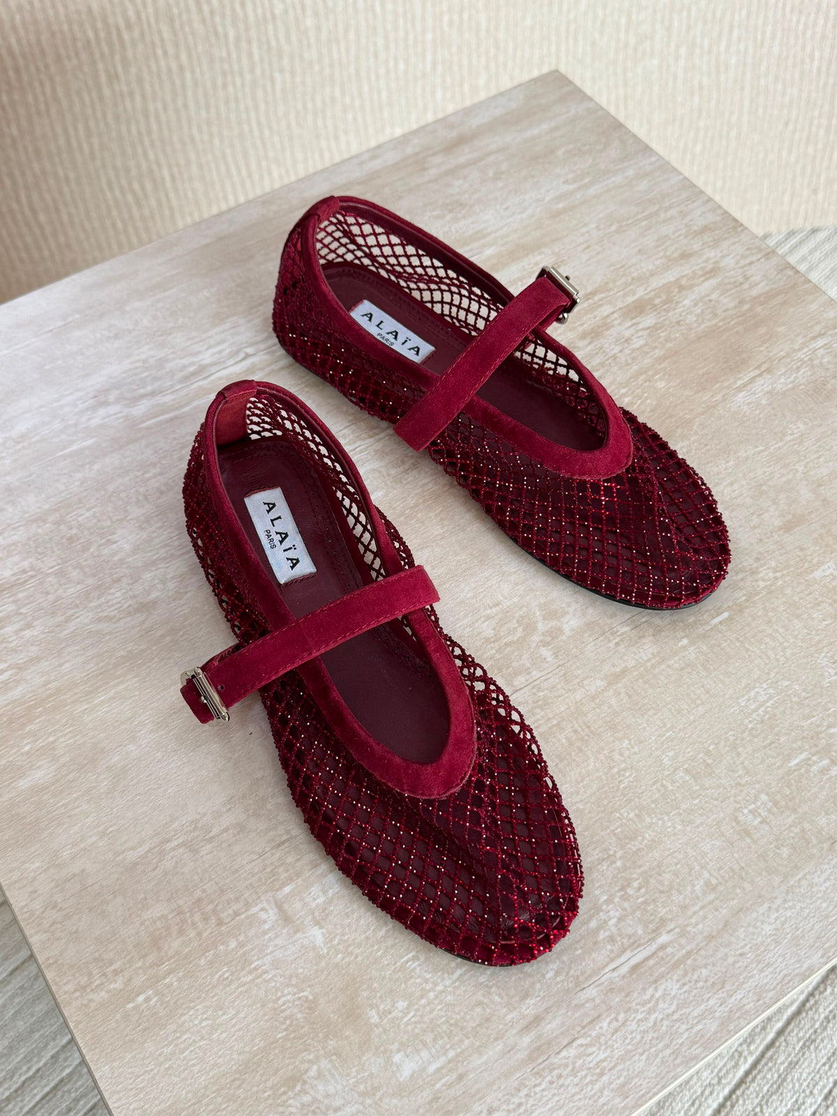 Alaïa Fishnet ballerinas - 9