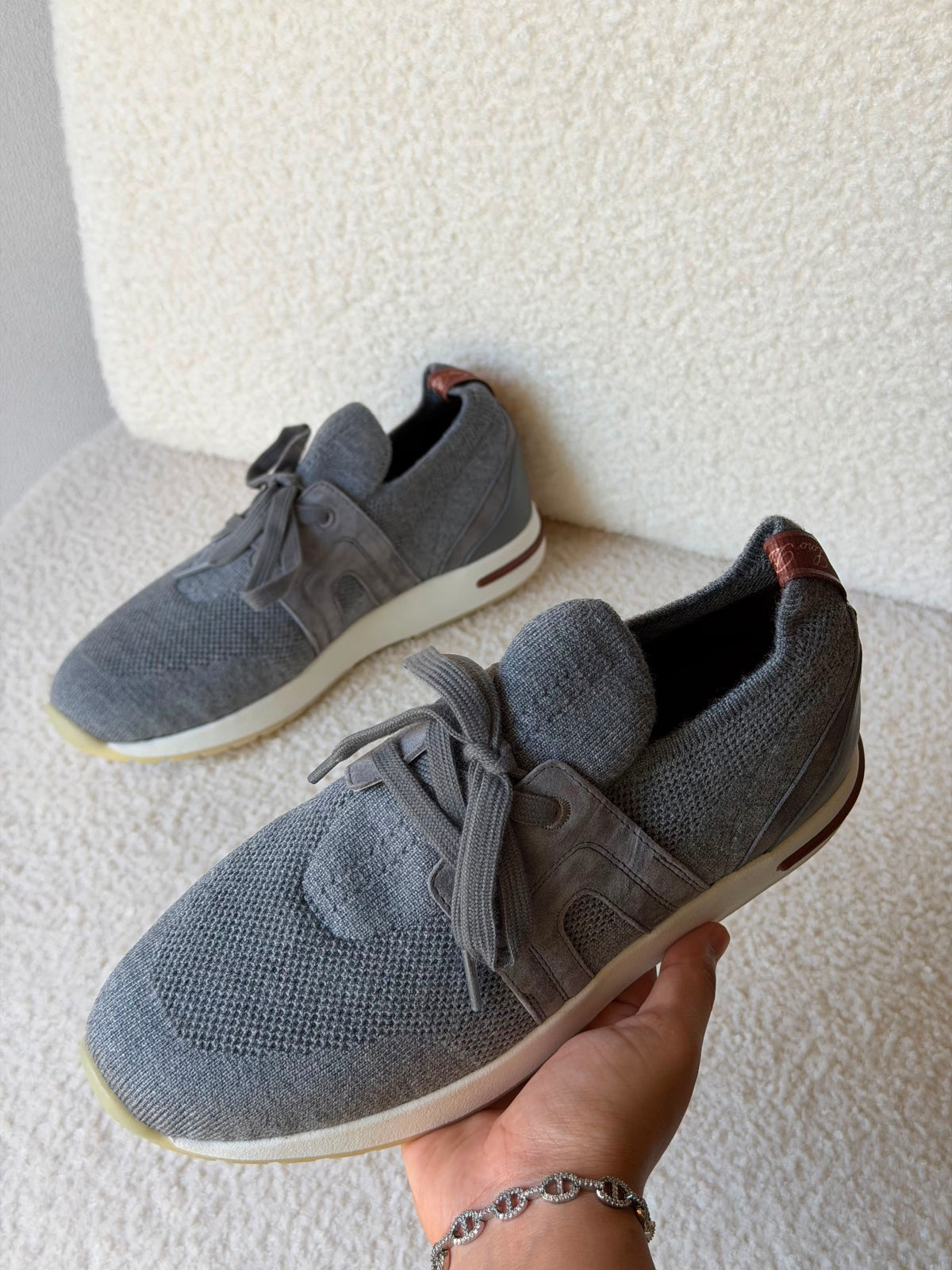 Loro Piana Grey 360 LP Lady Flexy Walk Sneakers