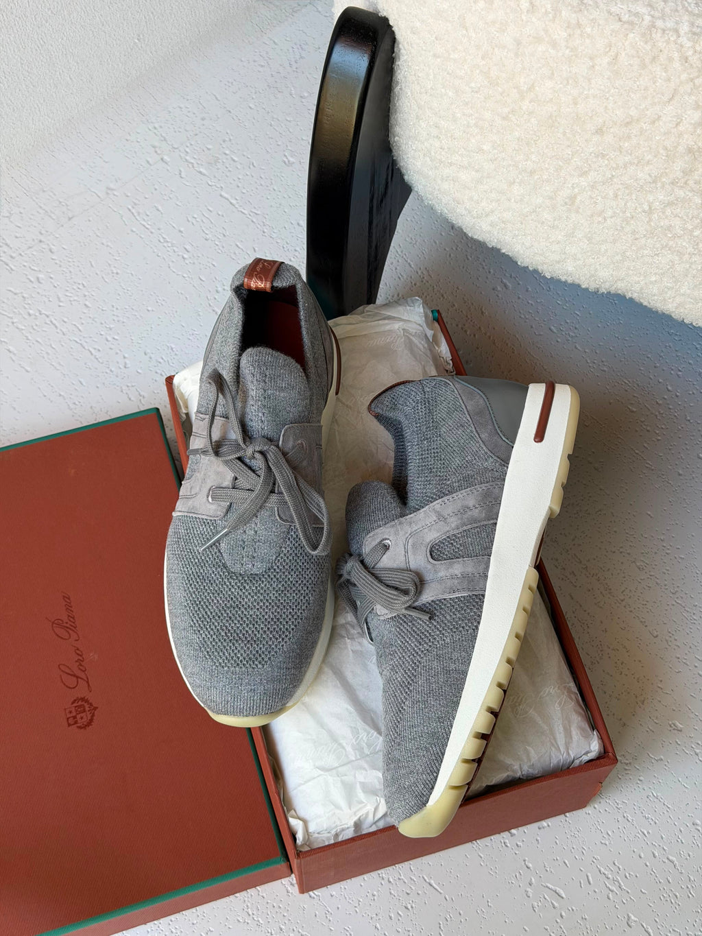 Loro Piana Grey 360 LP Lady Flexy Walk Sneakers