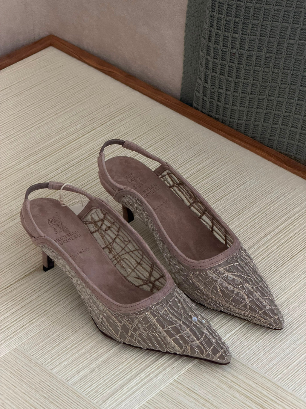 Brunello Cucinelli 55mm sequin-embellished Pumps
