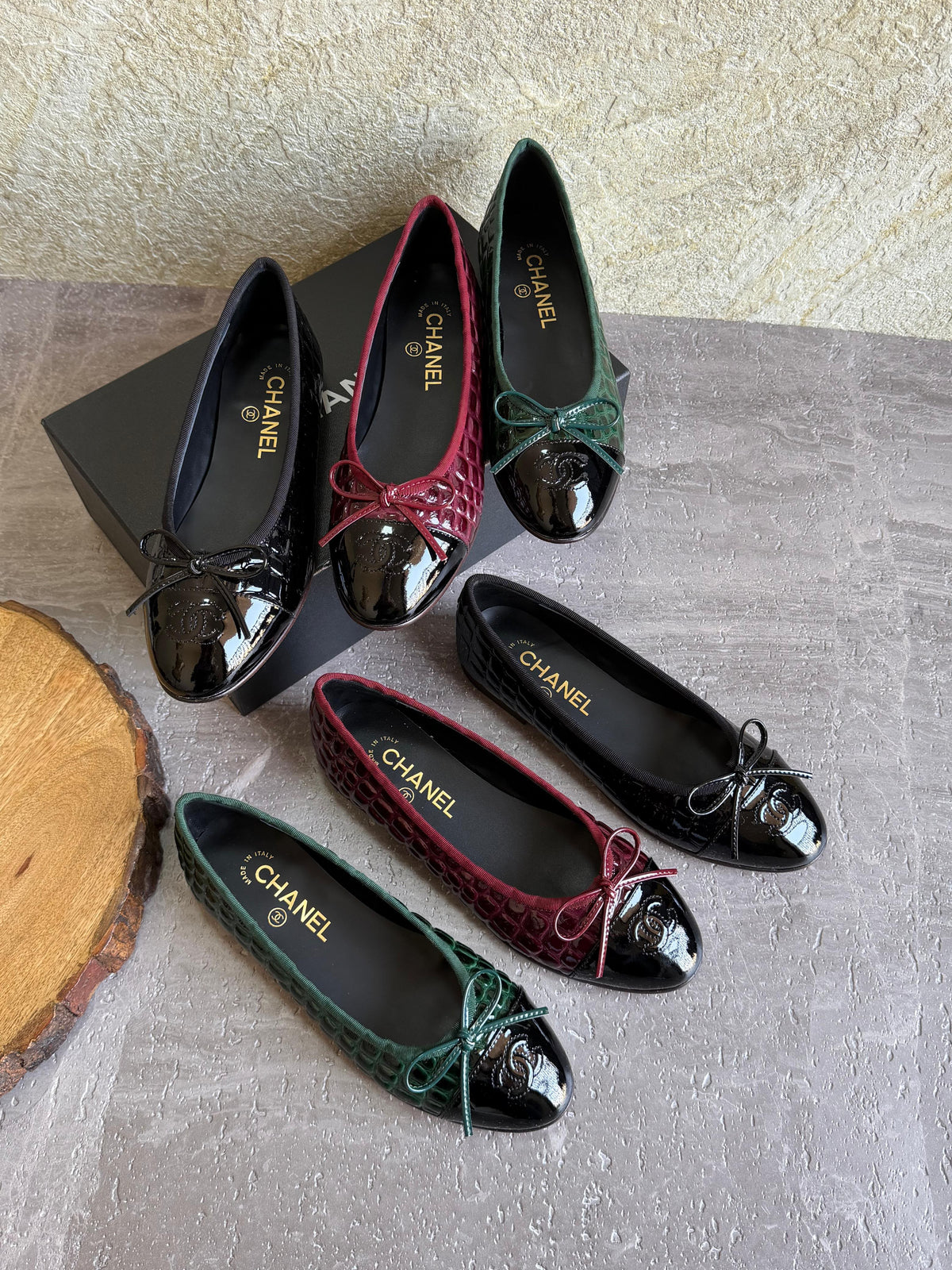 Chanel Ballet flats - Crocodile embossed patent - 8