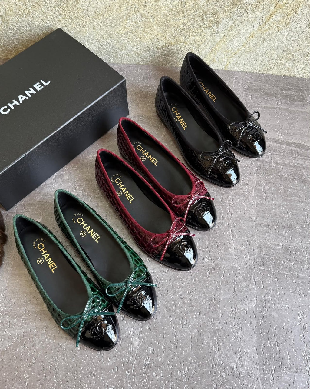 Chanel Ballet flats - Crocodile embossed patent - 9