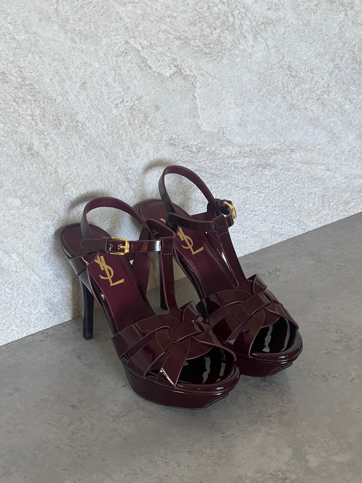 SAINT LAURENT Neutral Tribute 135 Platform Sandals - 2