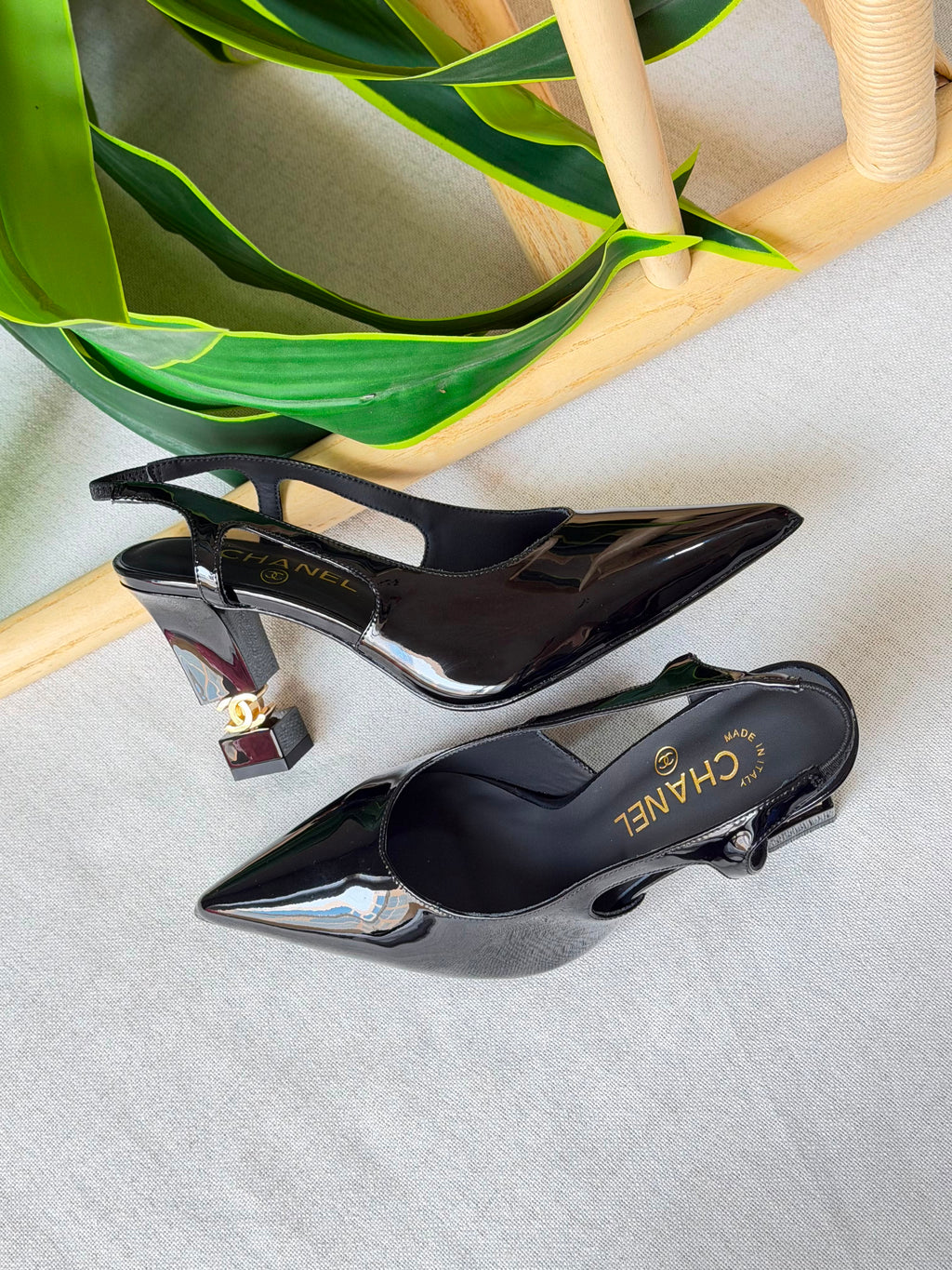 Chanel Slingbacks heeled Patent Calfskin - 2