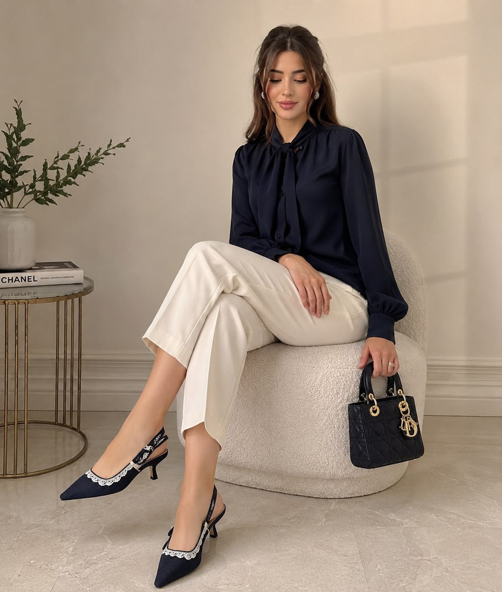 Dior J'Adior Slingback Pump Blue Dior Oblique - 4