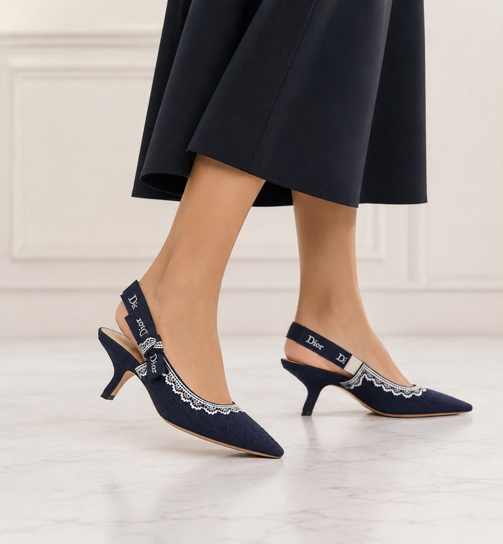 Dior J'Adior Slingback Pump Blue Dior Oblique - 5