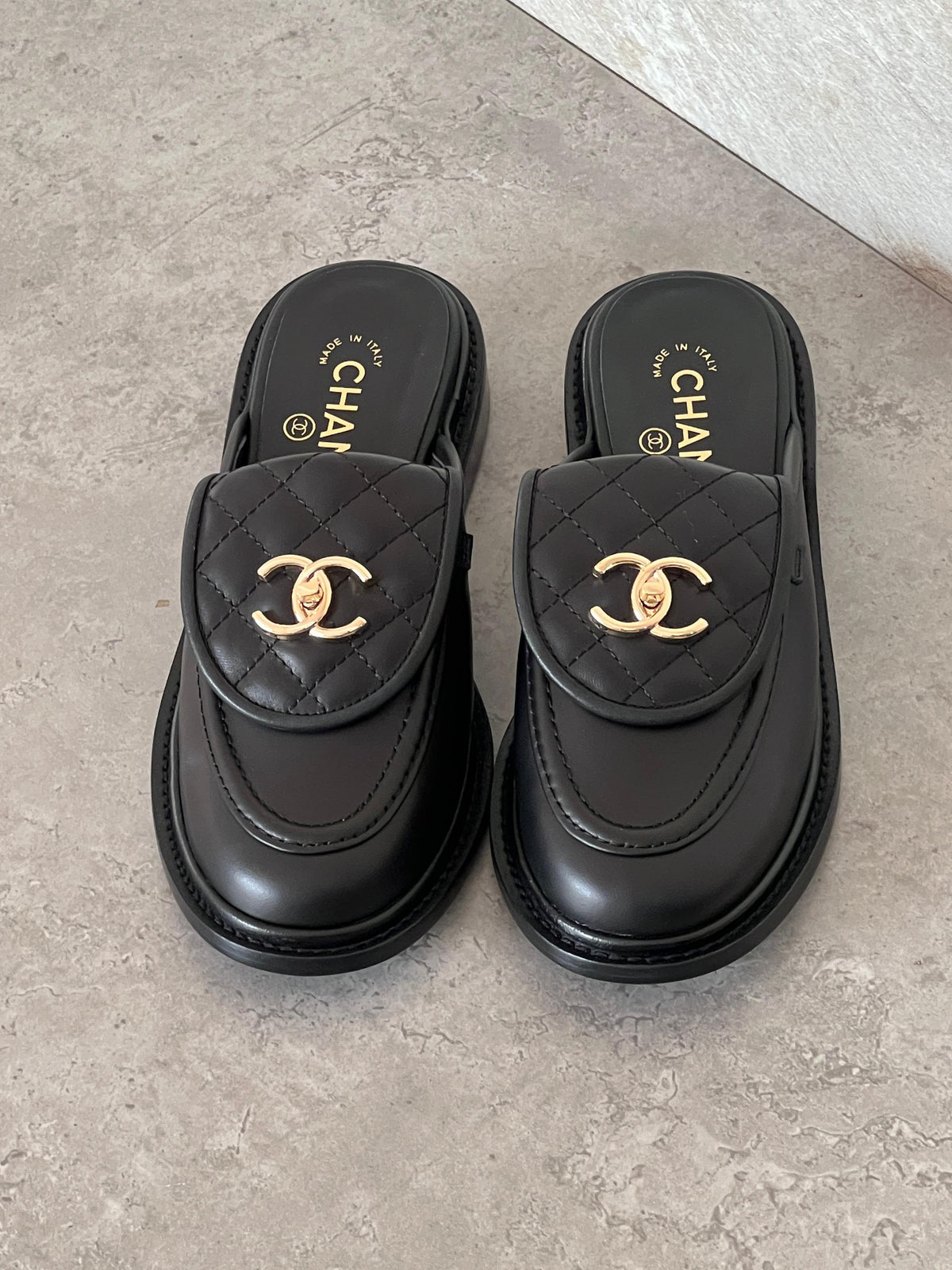 Chanel Loafers in Black Calfskin - 10