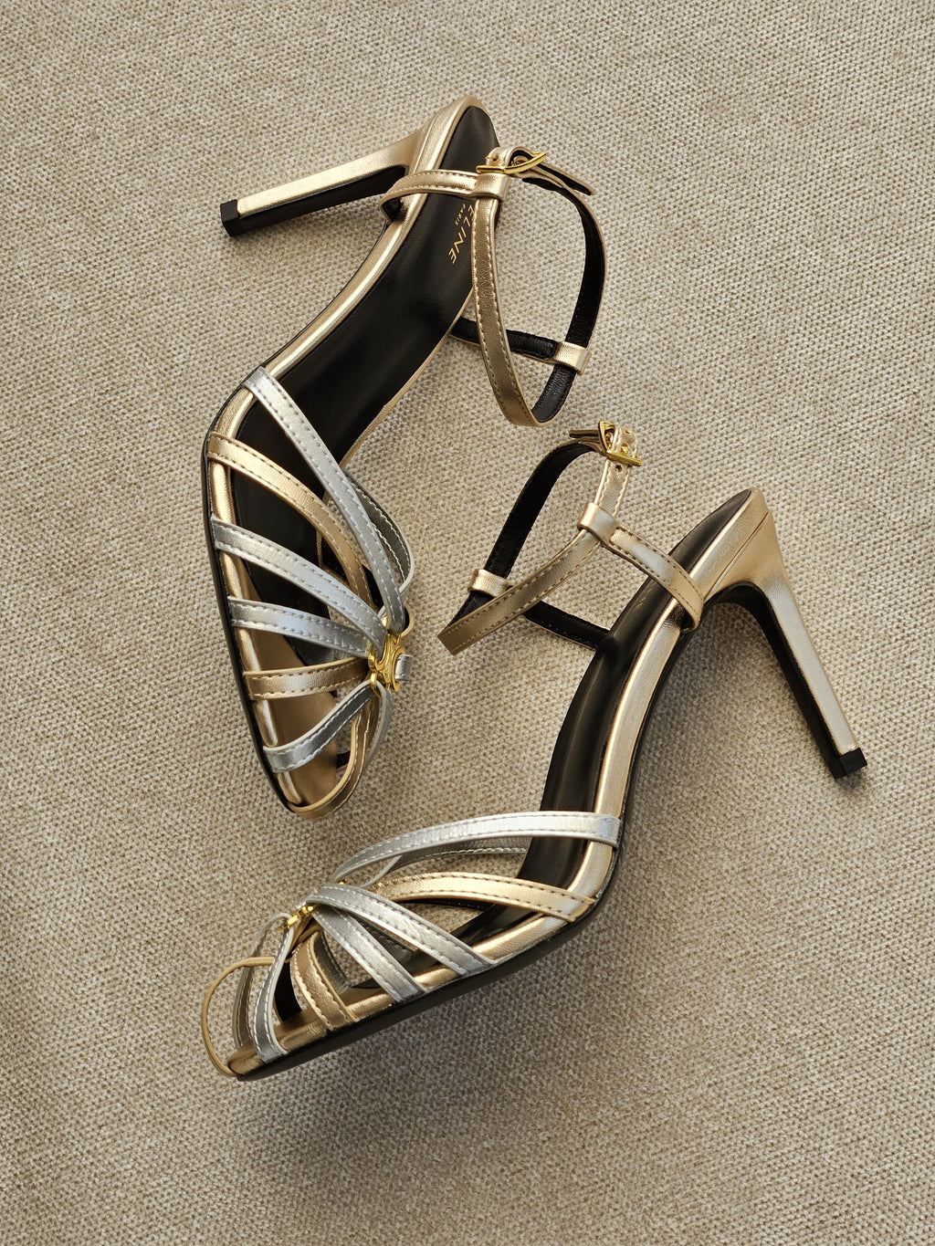 Celine SANDAL TRIOMPHE IN LAMINATED CALFSKIN - 5