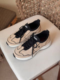 Chanel Suede Calfskin & Ribbed Knit Low-Top Sneaker