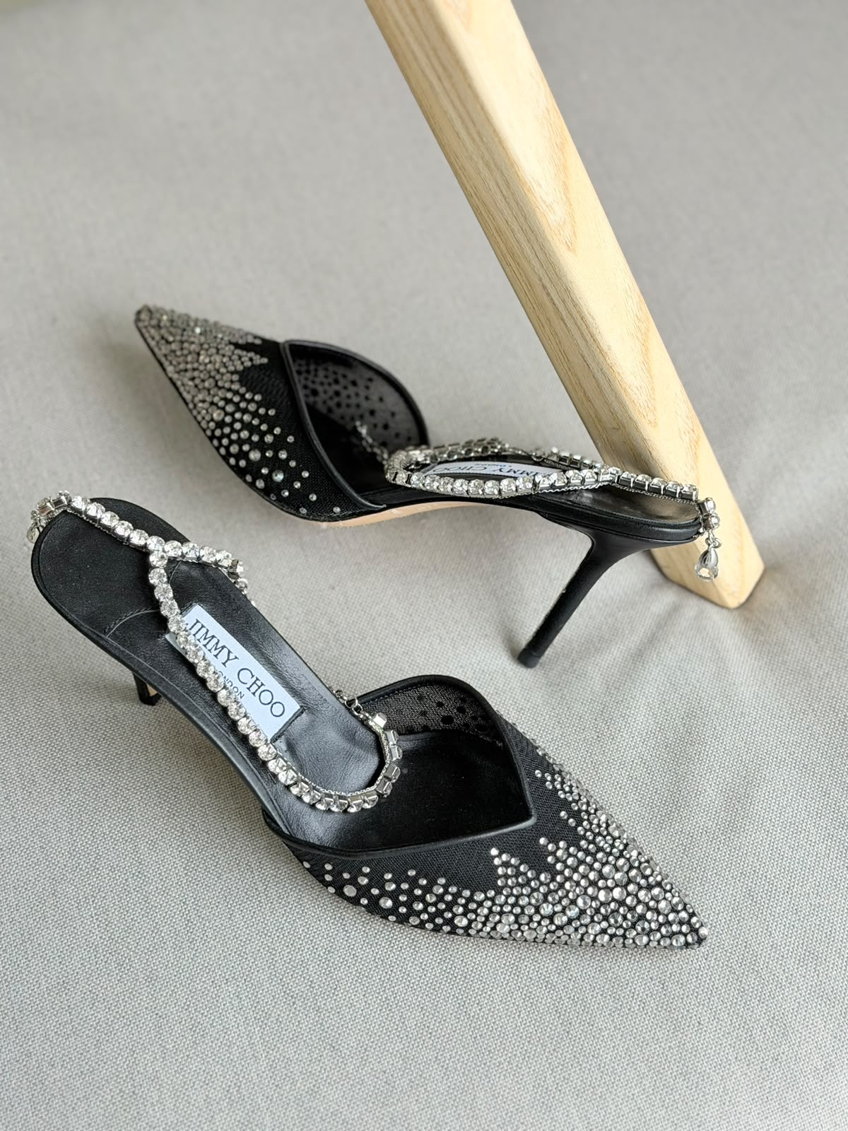 Jimmy Choo Saeda Crystal Mesh Pump - 4