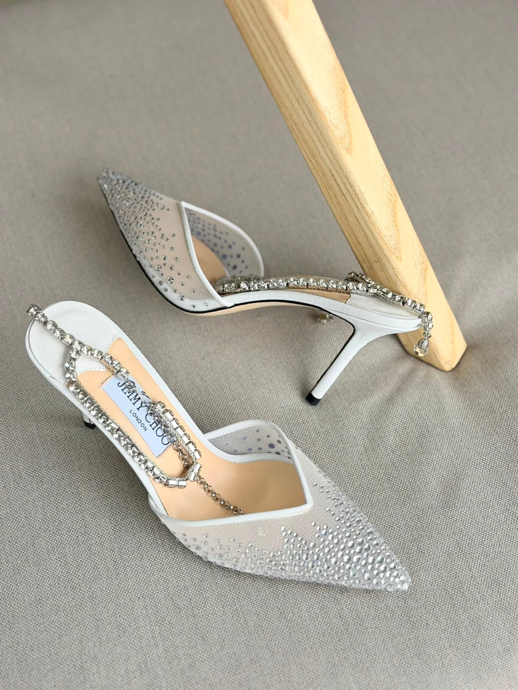 Jimmy Choo Saeda Crystal Mesh Pump - 5