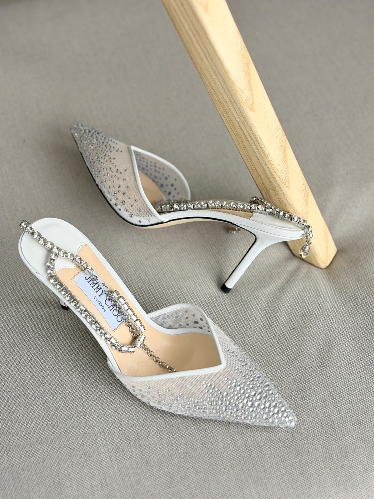 Jimmy Choo Saeda Crystal Mesh Pump - 5