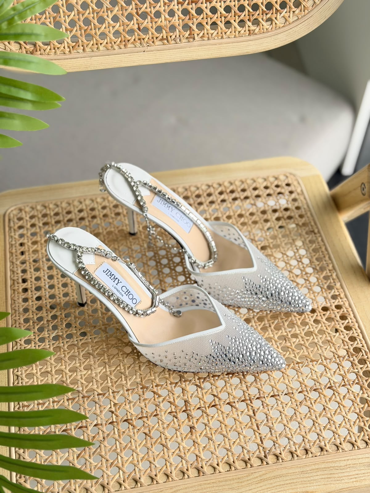 Jimmy Choo Saeda Crystal Mesh Pump - 2