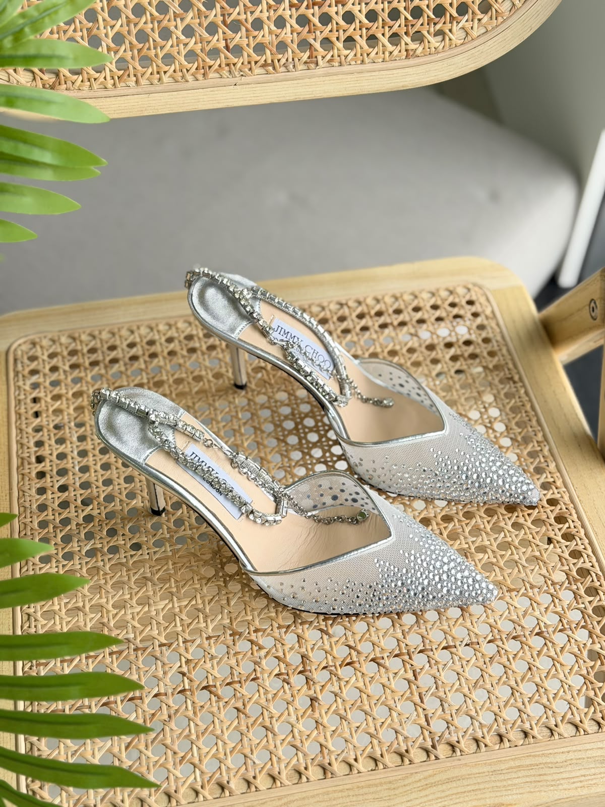 Jimmy Choo Saeda Crystal Mesh Pump - 3