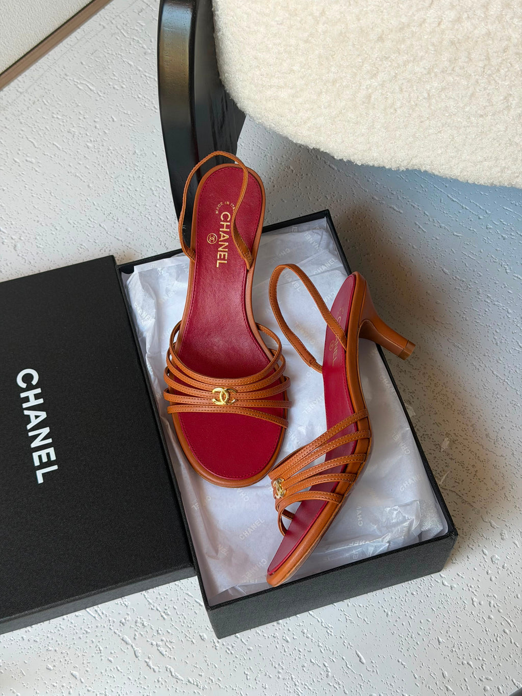 Chanel Goatskin Sandals - 5