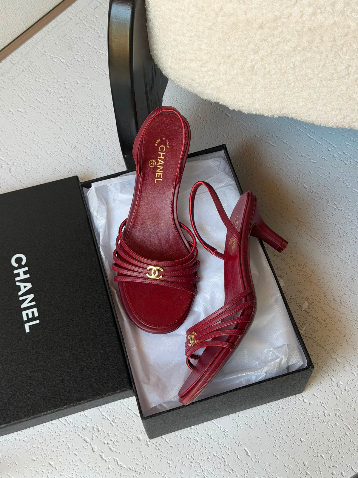 Chanel Goatskin Sandals - 4
