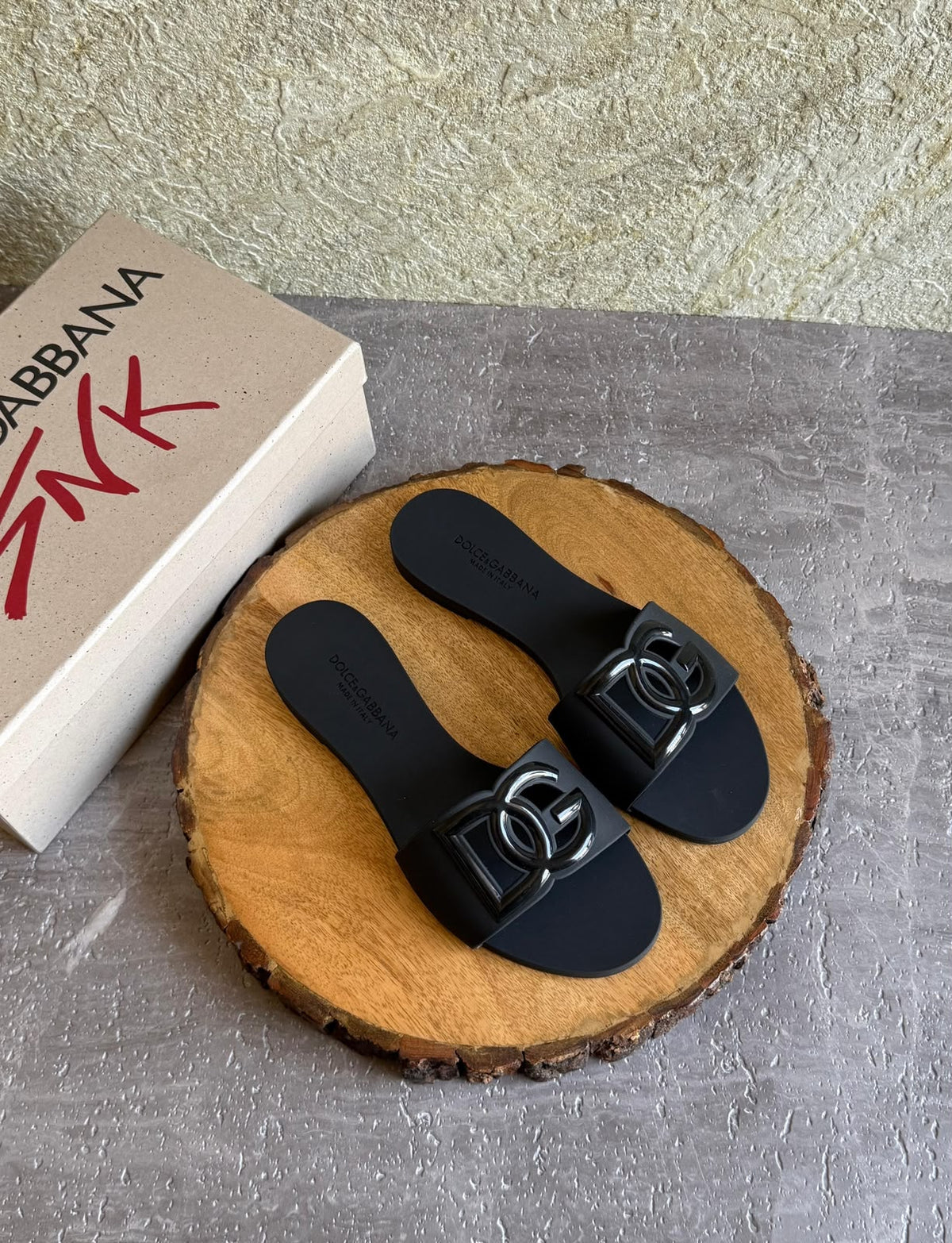 Dolce & Gabbana Bianca Logo Slides in Rubber - 3