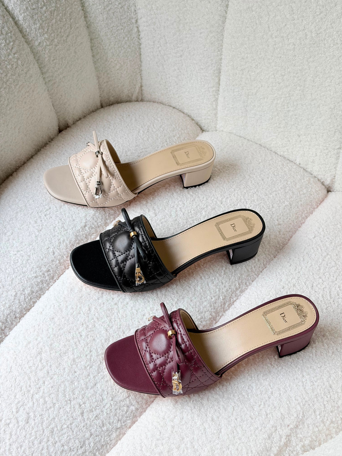 Dior Cannage Heeled Slide - 2