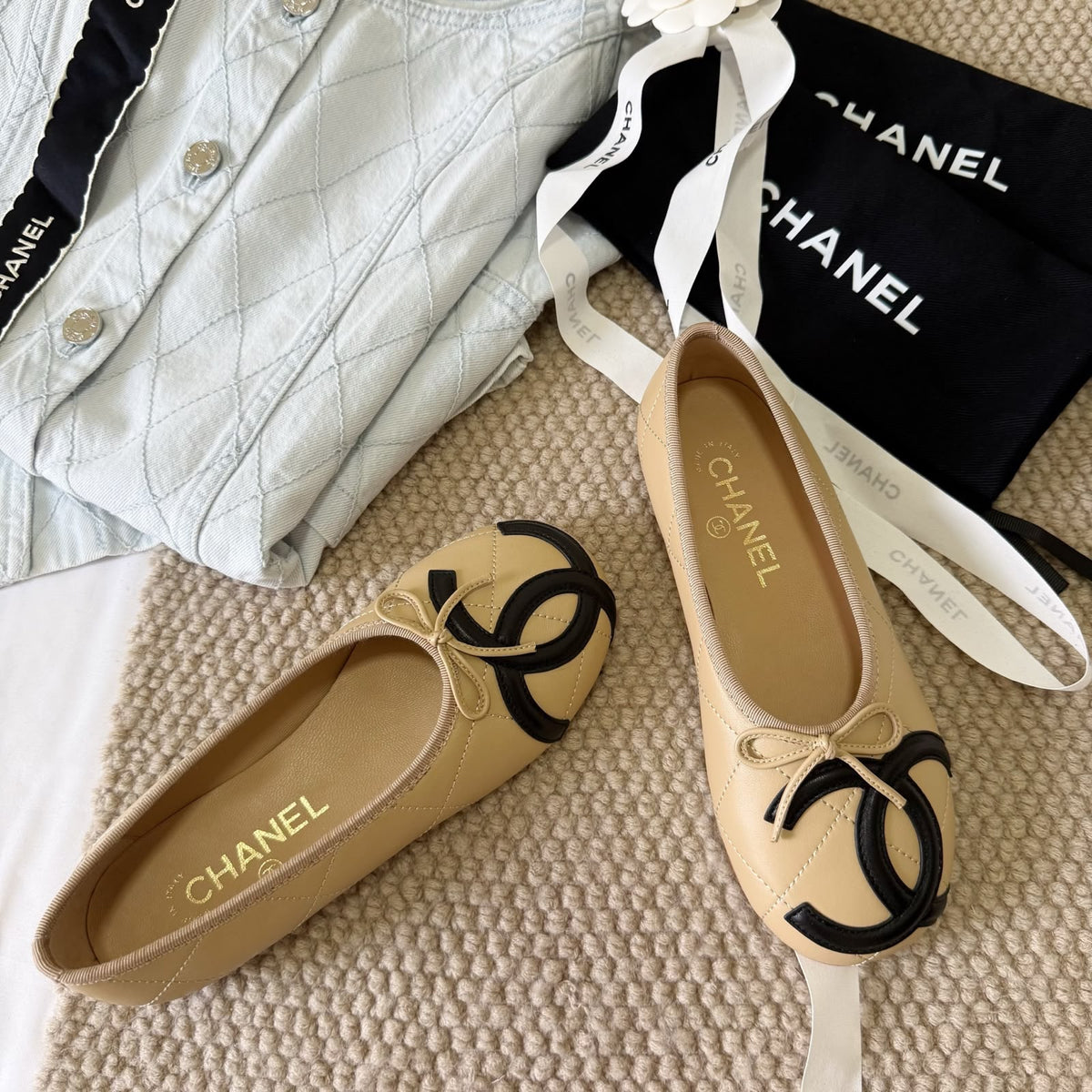 Chanel Lambskin Quilted CC Cambon Ballet - 2