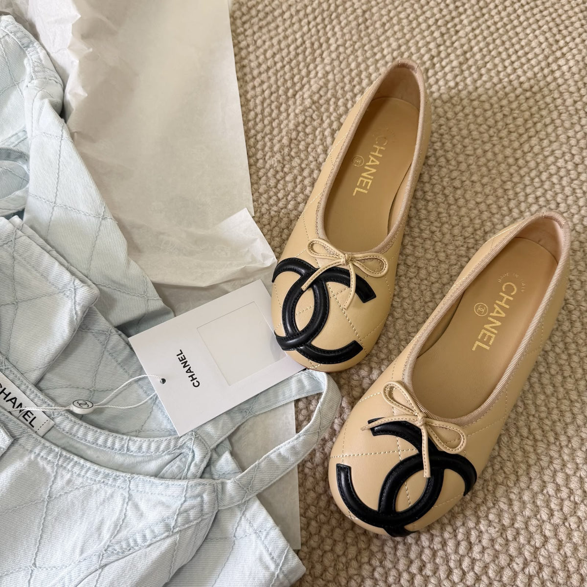 Chanel Lambskin Quilted CC Cambon Ballet