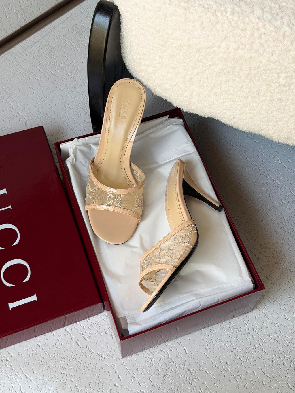 Gucci GG crystal sandals - 5