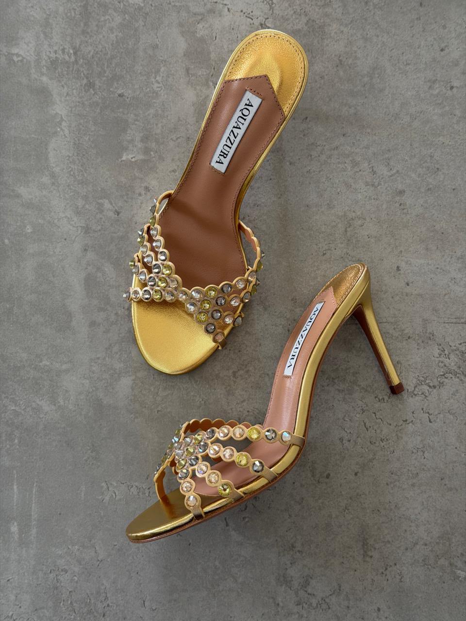 Aquazzura Tequila Embellished Sandals - 6
