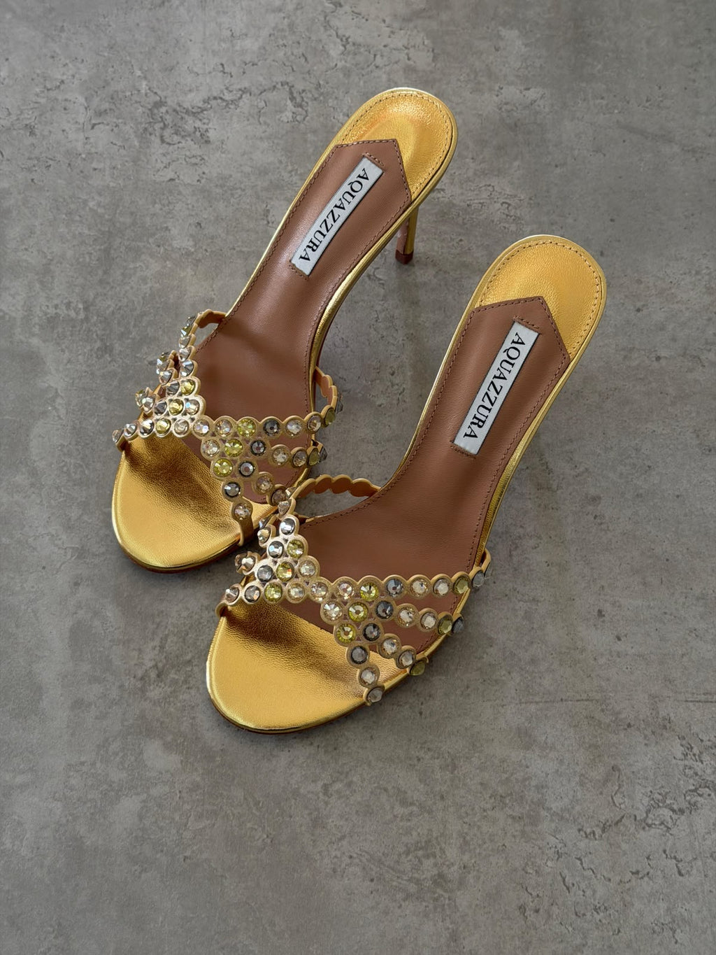 Aquazzura Tequila Embellished Sandals - 9