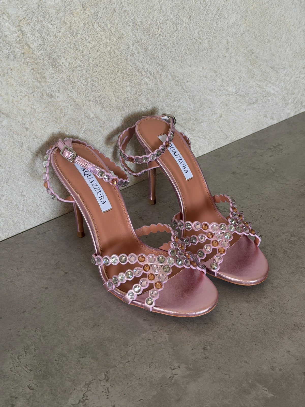 Aquazzura Tequila Embellished Sandals - 9