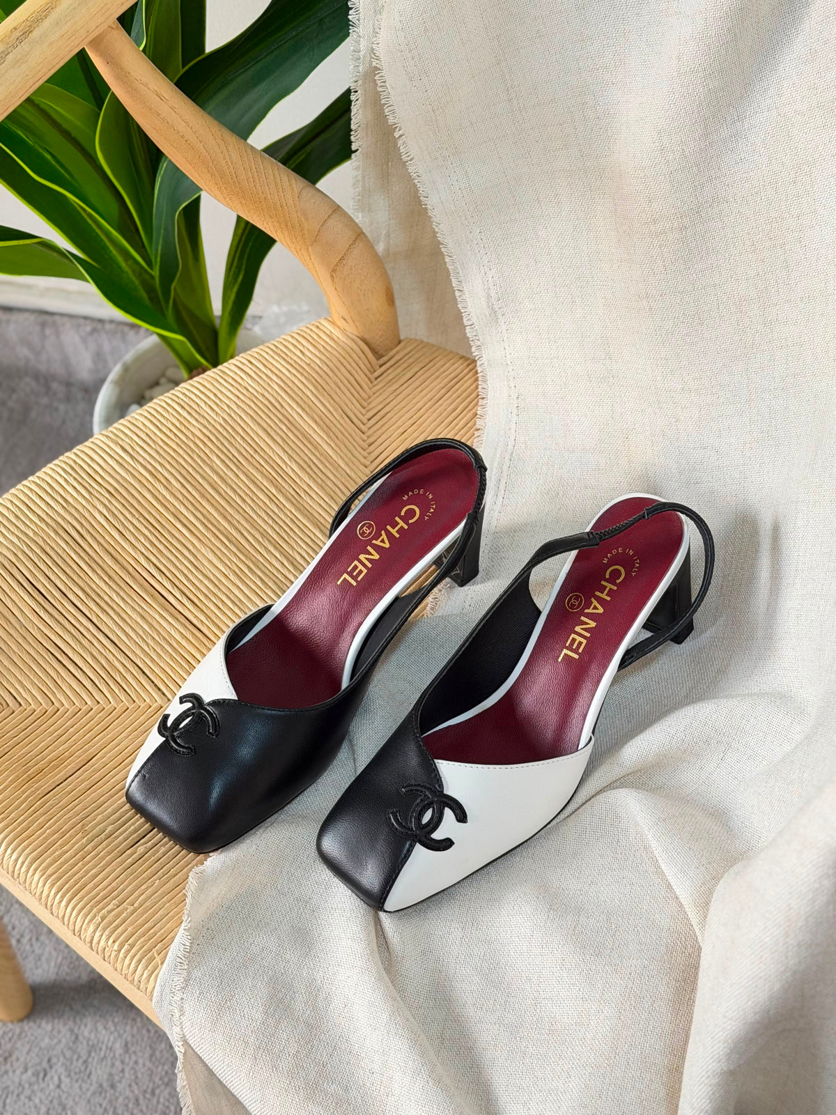 Chanel Lambskin & Patent Calfskin Slingbacks - 2
