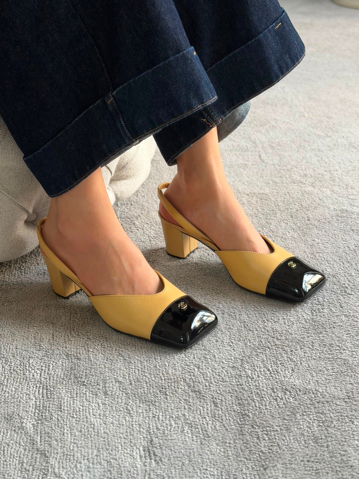 Chanel Lambskin & Patent Calfskin Slingbacks - 10
