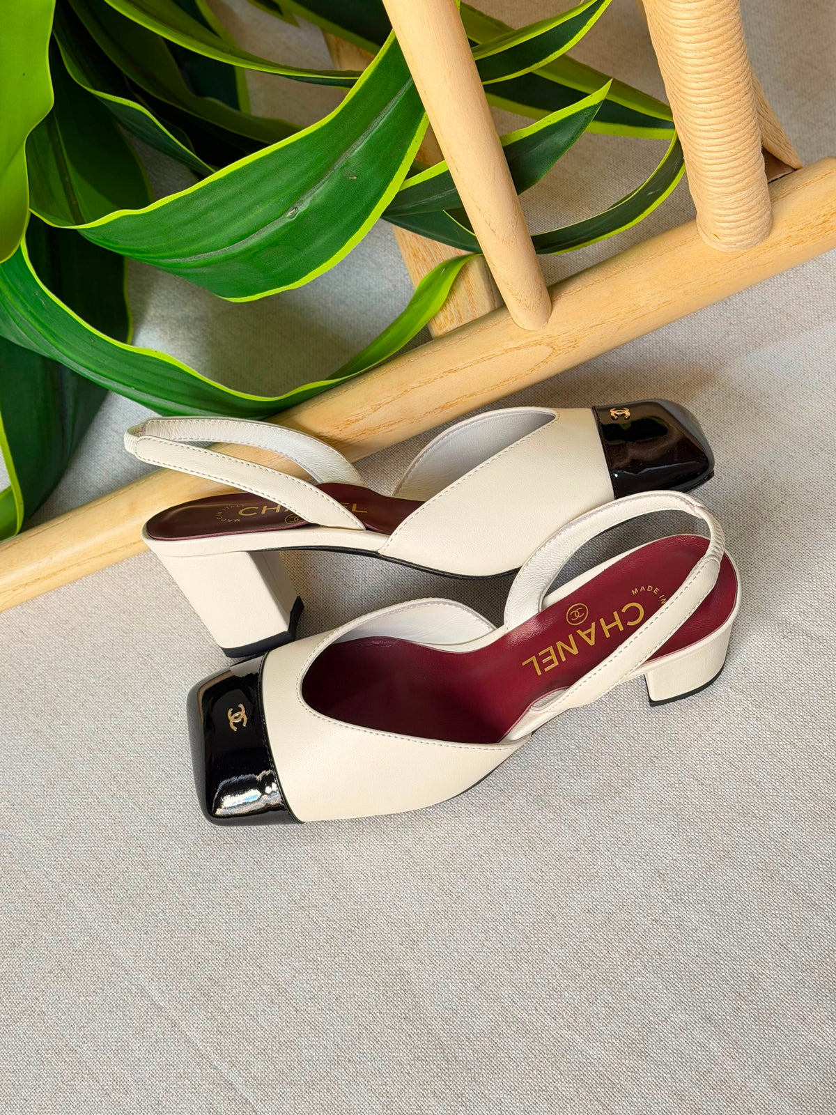 Chanel Lambskin & Patent Calfskin Slingbacks - 14