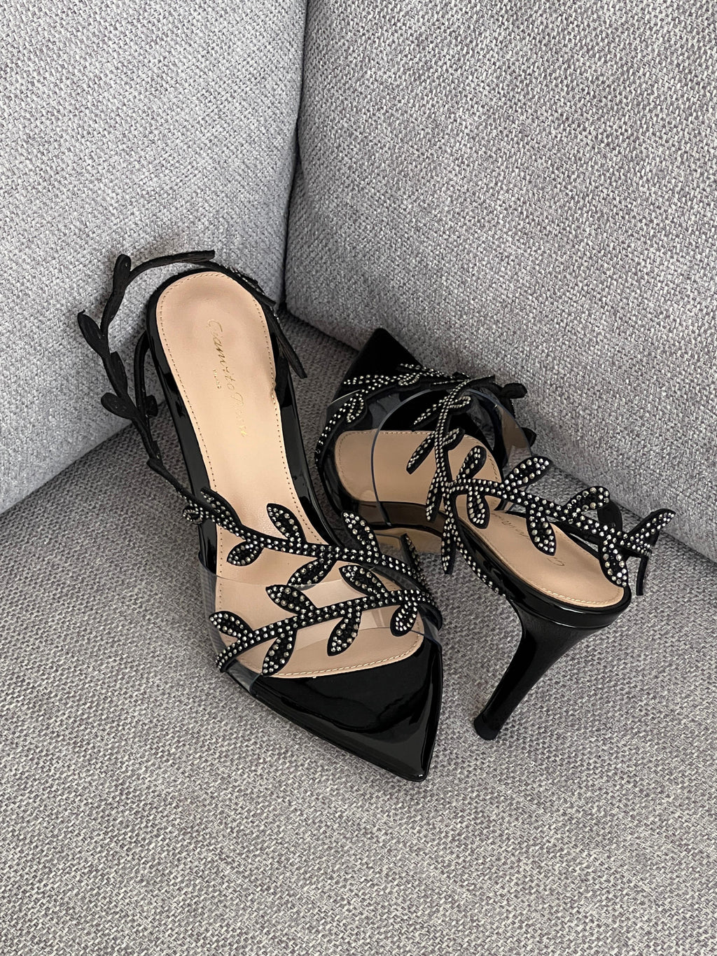 Gianvito Rossi Flavia Sandals in Plexi & Metallic Leather - 7