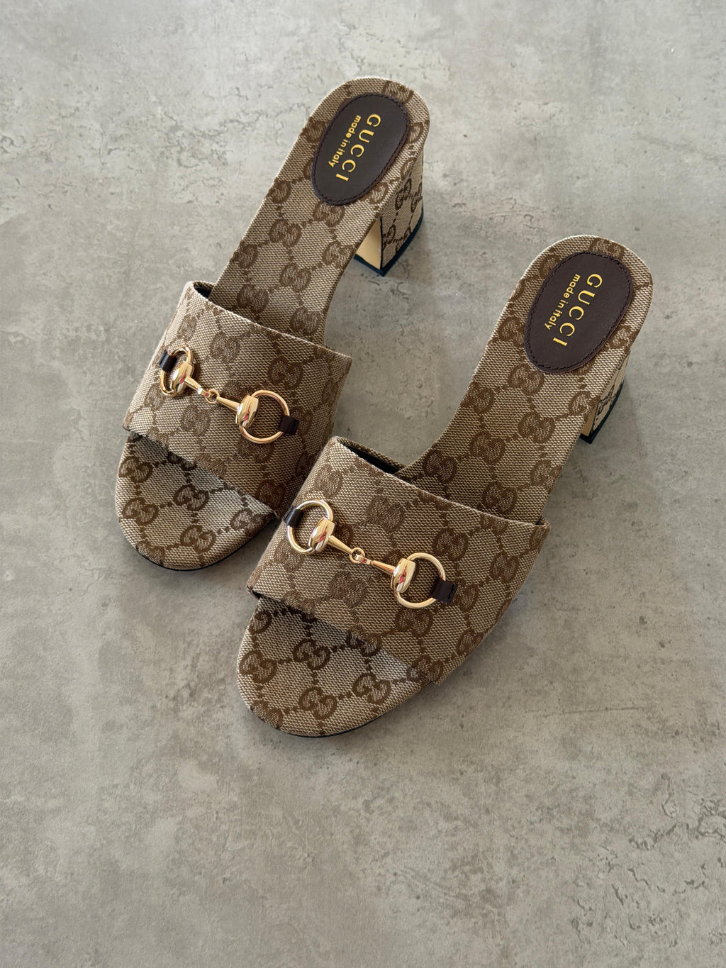 Gucci Horsebit slide sandals in GG canvas - 3