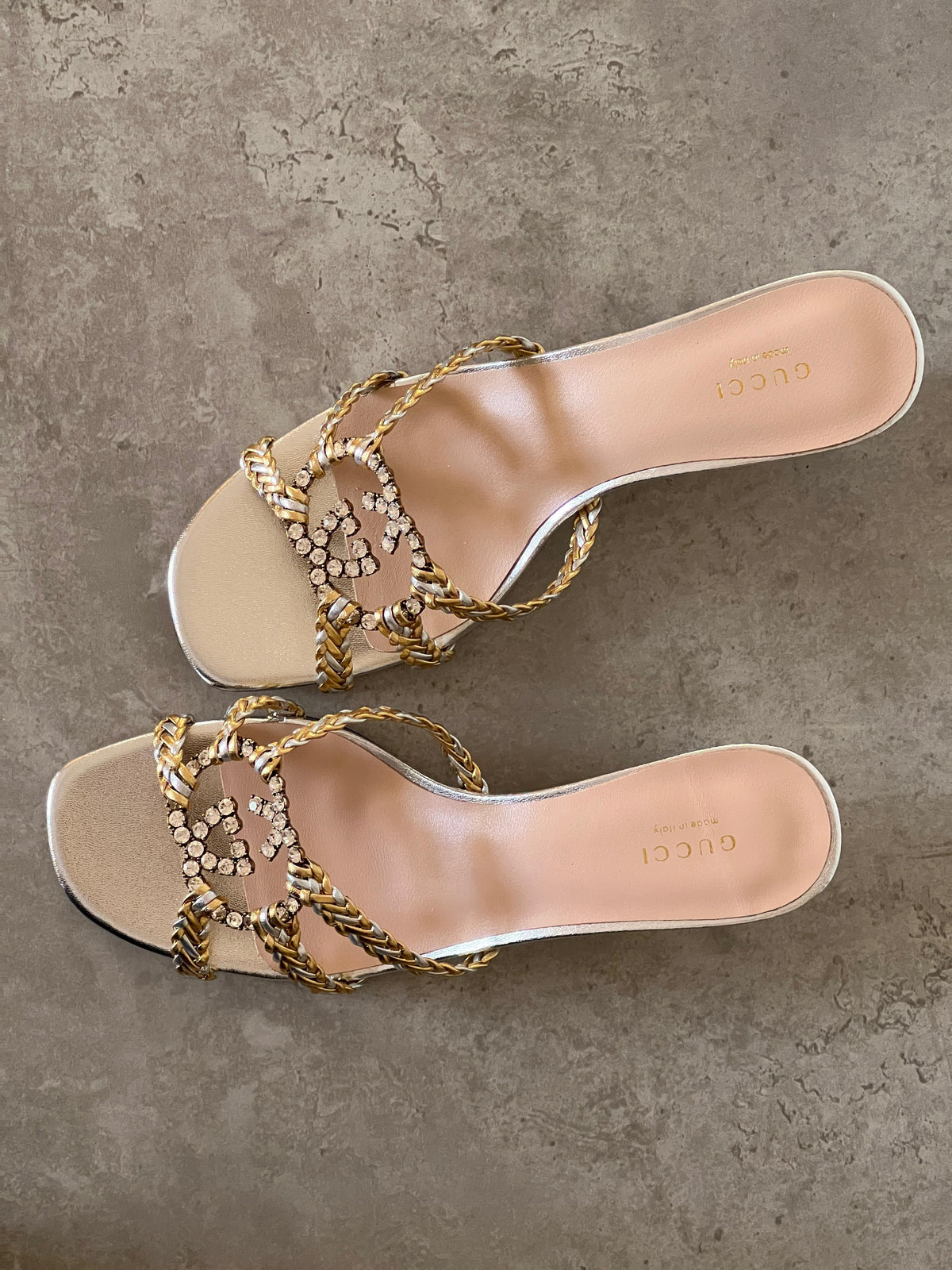 Gucci Crystal Interlocking G Sandal - 3